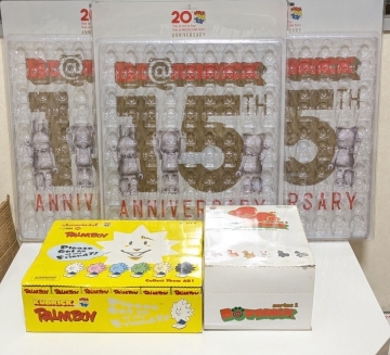 １円 メディコムトイ MEDICOMTOY ベアブリック用15周年ブリスターボード 3個 バウブリック キューブリック パームボーイ まとめ売り
