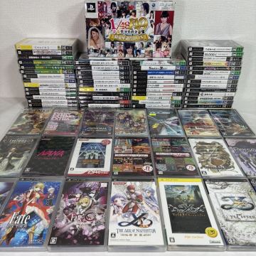 PSP 全て取説付き【ダブり無し 76本セット】未開封あり/グラディウス/イース ナピシュテム 1 2 7/フェイト エクストラ CCC/まとめて大量