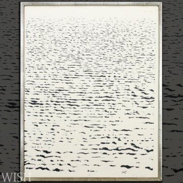 【真作】【WISH】富岡惣一郎「海B」リトグラフ 30号大 大作 直筆サイン ◆大判 　　〇独自白色巨匠 トミオカ・ホワイト #25103366