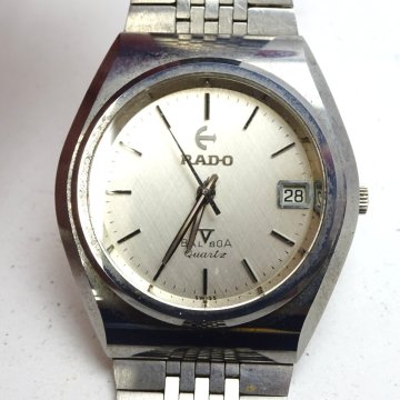 1円開始◆稼働◆ ラドー K1619607 バルボア シルバー クオーツ ユニセックス 腕時計 AC47903