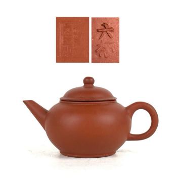 煎茶道具 唐物 「荊渓南孟臣製」 底款 「六杯」 蓋裏印 朱泥 急須 茶壷 中国古玩 時代品