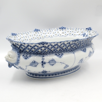 1円〜 Royal Copenhagen ブルーフルーテッド アーノルド・クロー ジャルディニエール 生花装飾のための鉢 花器 植木鉢 ※同梱不可 4245667