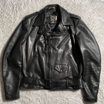 schott ショット ライダースジャケット レザージャケット ワンスター ネイキッドレザー オールブラック 513UST 40サイズ