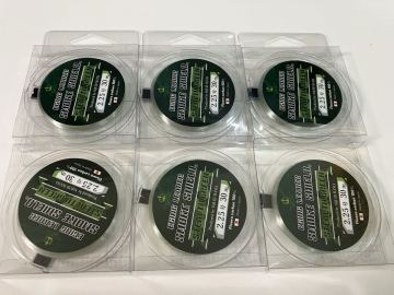 新品 SQUIDMANIA エギングリーダー スモークシールド ステルスグリーン 2.25号30m 6本セット スクイッドマニア スクマニ