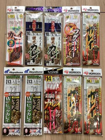 ゆうパケットポストミニ180円発送！　(ササメ他)　カレイ・アイナメ他　投げ釣り用仕掛け　10〜14号　10点セット