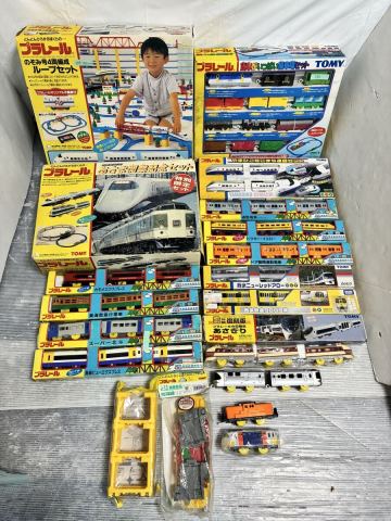 p110 新品&中古 プラレール TOMY 15点以上まとめ のぞみ号4両編成 ループセット/貨車がいっぱい操車場セット/房総ビューエクスプレス 他　