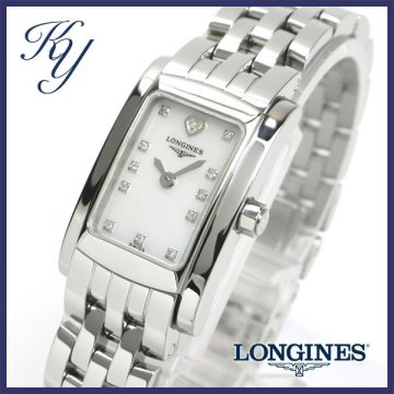 1円～ 3ヶ月保証付き 電池交換済み 磨き済み 美品 本物 LONGINES ロンジン ドルチェビータ ミニ L5.158.4 ダイヤ シェル レディース 時計