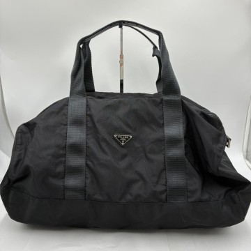 1円スタート PRADA プラダ　ボストン バッグ ショルダーなし 大容量 ブラック AF1109-た