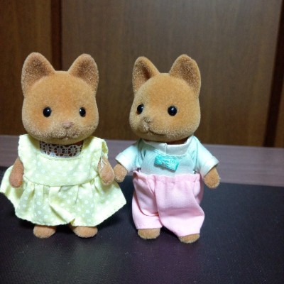 アーバンライフシリーズ　ブラウンイヌ　男の子　女の子　シルバニア
