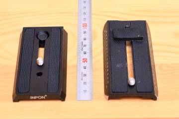 【中古】マンフロット互換プレート2枚（長さ9ｃｍ品＋長さ10cm品）