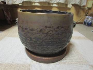 唐金　真鍮　古銅　唐獅子持ち手　火鉢　手あぶり火鉢　内部汚れ有　直径約35cm全高約28cm重さ約6.5㎏　追加画像有　ヤマト着払い発送