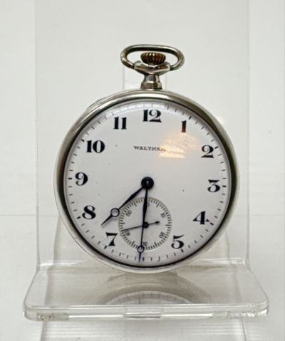 WALTHAM ウォルサム 手巻き 懐中時計 中古 レトロ スモールセコンド スモセコ 稼働品 誤差不明 シルバー 銀 925 0.935 機械式 銀製 刻印