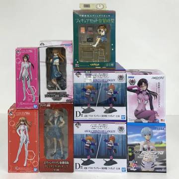 【GLB】1円〜中古未検品 ジャンク品/ エヴァフィギュアまとめ / 一番くじ 幼少期アスカ2種セット マリ / レーシングレイ 自習時間 他 ..