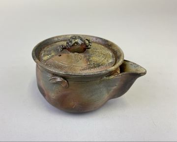 備前 香山 窯変 宝瓶 急須 煎茶器 煎茶道具 茶器 茶道具 備前焼 在銘 蔵出し品