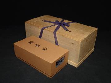 ◇蛤碁石38号『月印』美麗品!! 元箱付き/ 特大碁笥・桐碁笥箱セットのオマケ付き!!◇I3