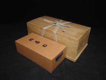 ◇蛤碁石38号『雪印』美麗品!! 元箱付き/ 特大碁笥・桐碁笥箱セットのオマケ付き!!◇I4