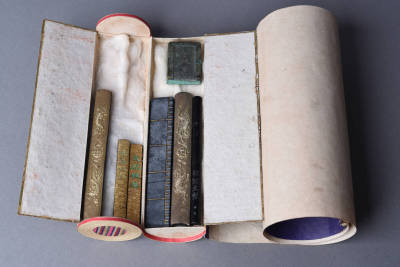 SBCB】X209　中国古墨・巻墨　胡開文・詹文方製　墨七丁　文房書道具