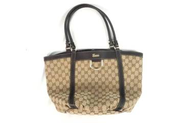 GUCCI グッチ トートバッグ GGキャンバス GG柄 211982 486628 ベージュ×ブラウン系 ブランド バッグ