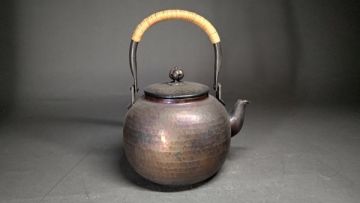 【茗】 銀仕上 鎚目 湯沸 銀瓶【浄益 茗 煎茶 急須 湯沸 竹影堂 南鐐 薬缶 銀瓶 煎茶 浄益 銀 大西 鉄瓶 銀 鍍金】