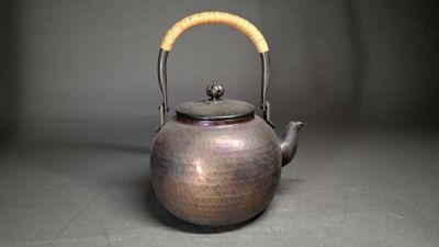 【茗】 銀仕上 鎚目 湯沸 銀瓶【浄益 茗 煎茶 急須 湯沸 竹影堂 南鐐 薬缶 銀瓶 煎茶 浄益 銀 大西 鉄瓶 銀 鍍金】