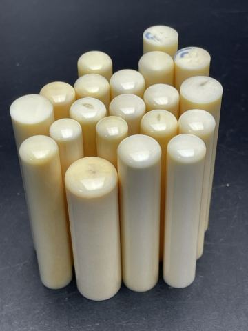 A3k1 鯨歯風印材 本鯨歯？20本 220g 細密彫刻 天然素材 中国美術 東洋彫刻