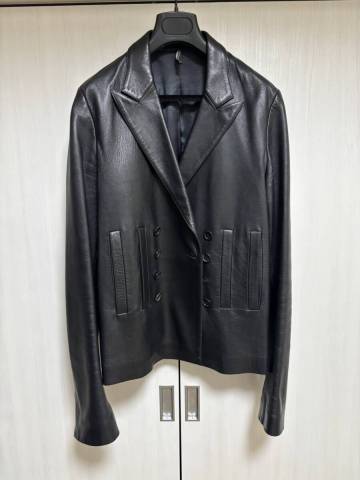 【世界一点2002AWショーサンプル】ディオールオム Dior Homme リフレクション期 ナポレオンレザージャケット 46 セリーヌ サンローラン
