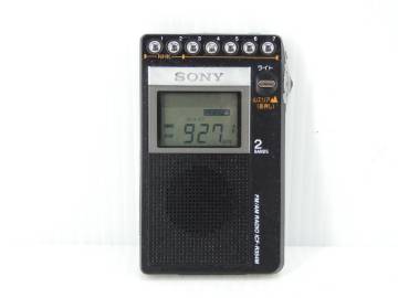 ★☆SONY 山ラジオ ワイドFM対応 イヤホン内蔵FM/AMポケットラジオ ICF-R354M 動作品 オマケ新品電池付き☆★