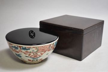 【英】A1383 時代 呉須赤絵鉢 D25.4㎝ 中国美術 朝鮮 韓国 色絵 水指 器 骨董品 美術品 古美術 時代品 