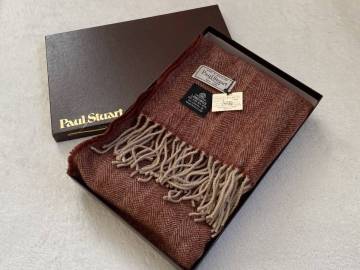 ★新品【ポールスチュアート】ラムウールマフラー（三陽商会・スコットランド製）★
