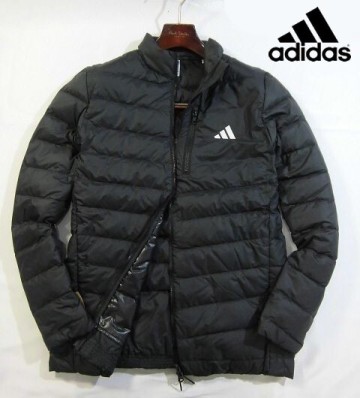 L水12450新品▼ アディダス ゴルフ 【 L 】黒系 ダウンジャケット 保温性 ブルゾン 撥水性 adidas golf ジップアップブルゾン WIND.RDY素材