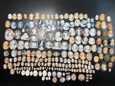 【シェルカメオ等】◇ルース・ブローチ◇大量セット◇