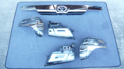 ヴェルファイア 30系 後期 純正 LEDテール + ガーニッシュ マーク黒 シーケンシャル ウインカー KOITO 58-85 記号 ② S 76801-58250 トヨタ