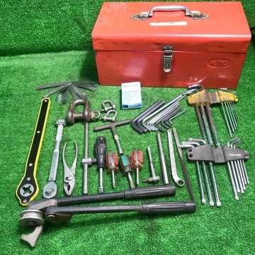 販飯p247 計47点セット リジッド 他■チューブベンダー『410M』能力10mm/24mm■東日 トルクレンチ差込角9.5mm『N230QLK』等★KTC工具箱付き