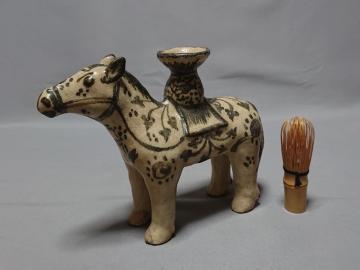 コレクター収集　タイ　カロン窯　鉄絵馬型灯火器　15～16世紀　