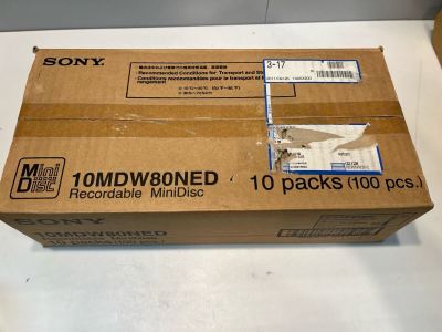 新品未開封 SONY ソニー MD ディスク 100本 10packs 100pcs 大量 Neige 10MDW80NED Mini Disc 記録媒体 80分 貴重 