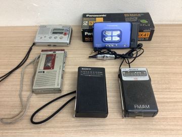 ○SG009-A5S60【埼玉発】オーディオ5点まとめ　ソニー パナソニック 東芝 カセットプレーヤー　ラジオ カセットレコーダー※通電未確認