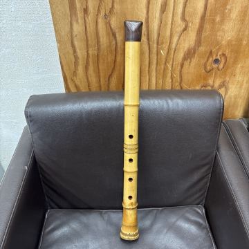 ② 篁山調 精華銘 尺八 銀三線 籐巻 楽器 和楽器 約55センチ