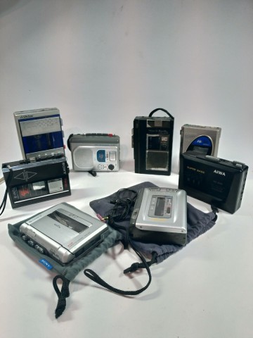 vmpd7-1116-40 カセットコーダー テープコーダー　SONY　AIWA Victor National等　中古品　ジャンク レトロまとめ8品　探偵グッズ