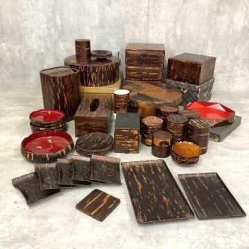 樺細工 桜皮細工 まとめ 重箱 花台 茶托 菓子器 ほか 未使用保管品含む 箱有