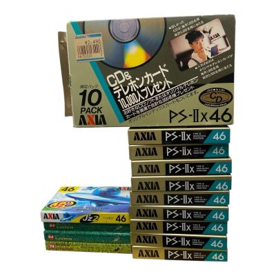 655 1円〜 おまとめ 箱付き カセットテープ 13本セット 未使用品 箱付き 当時 AXIA ハイポジ