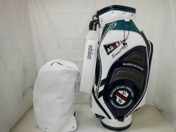 adabat★アダバット★9.0型★軽量★中古★良品★カート(WH&times;GR)ゴルフ キャディバック