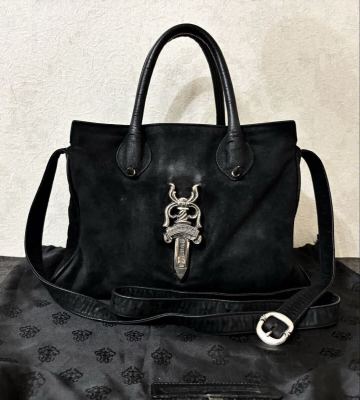 世界に一つ！特注品！特大別注＂超巨大げんこつダガー＂&times;幻のヴィンテージバックスキン！クロムハーツ トートミニ ショルダー バッグ 2way