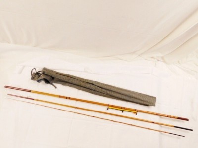 ｙ330★美品/江戸藤/和竿 竹竿 ロッド 中通し竿 3継/約266.5cm/アウトドア フィッシング/送料1060円～
