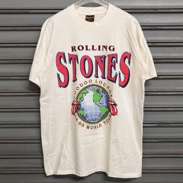 【1円スタート】The Rolling Stones 94-95 ツアー バンド Tシャツ BROCKUM USA製 L 90s ローリングストーンズ Voodoo Lounge 古着★105N1I
