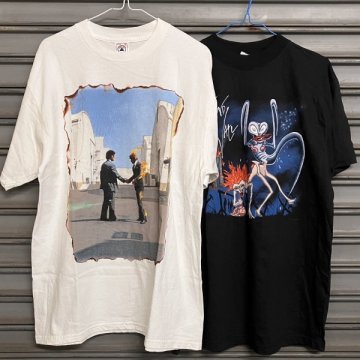 【1円スタート】ピンクフロイド Wish You Were Here/The Wall Tシャツ 2点セット DELTA BG 半袖 90s Pink Floyd ロックバンド 古着★105N1I