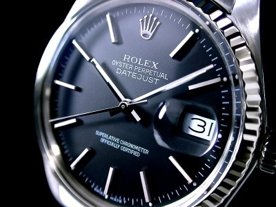 ★超美品 ROLEX ロレックス 18金WGフルーテッド ブラック Ref.16014 Cal.3035 デイトジャスト オイスターパーペチュアル 綺麗★