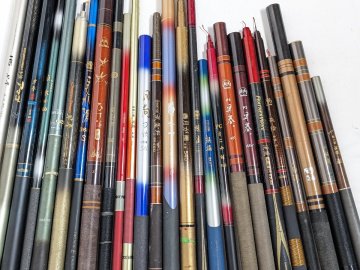 ⑥のべ竿 渓流竿 26本セット ダイワ HX朝霧 F 硬調53M 早春 42H 45 硬調53 ひすい 中調55 リョービ 渓流 中硬54 オリムピック 安雲野360 他