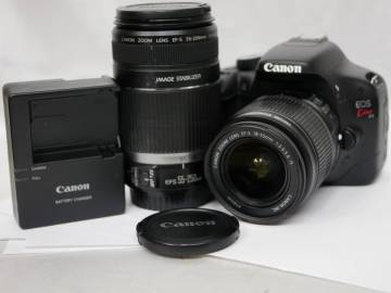 #9774 CANON EOS KISS X4 EF-S 18-55mm 55-250mm is キャノン イオスキス デジカメ ダブルズームレンズ