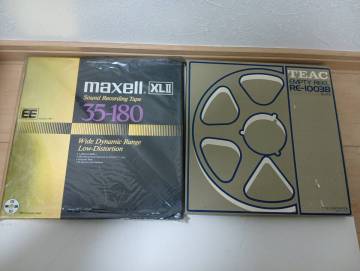 オープンリールテープ 10号 TEAC RE-1003B リールのみ＆maxell XLⅡ 35-180(未使用？) メタル ２本セット