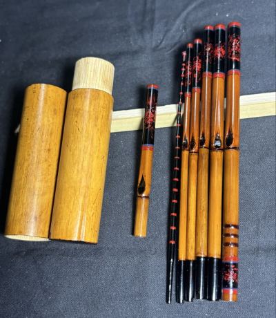 和竿 竹竿 タナゴ竿　替え手元＆竿筒付き